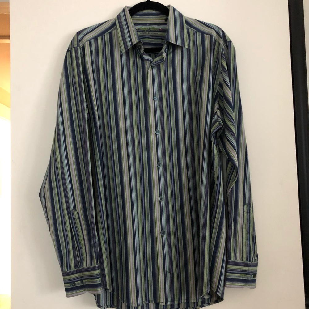 Men’s Indigo Palms Dress Shirt